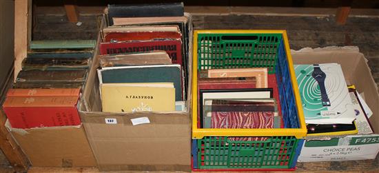 3 boxes of mixed books